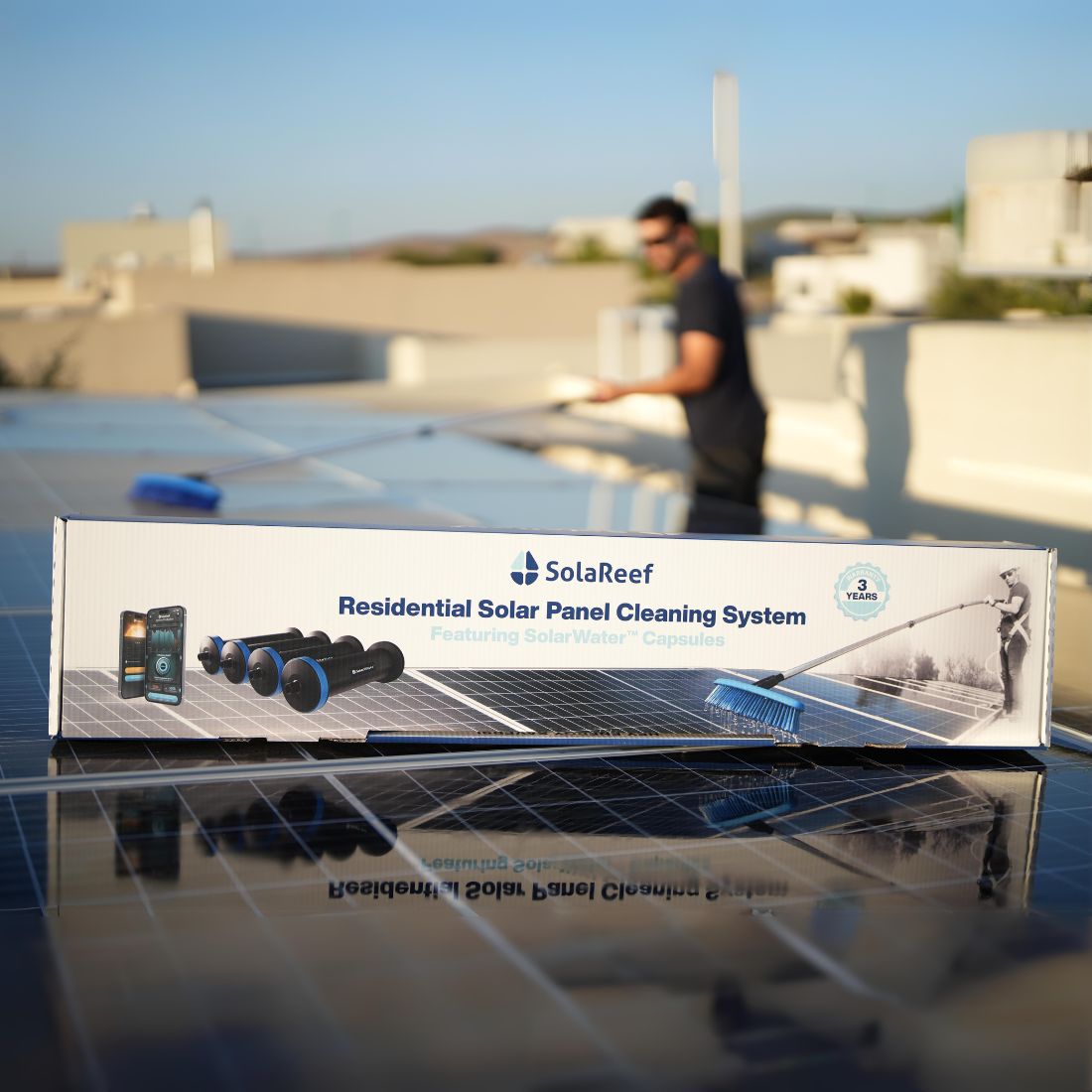 solareef solar panel cleaning system